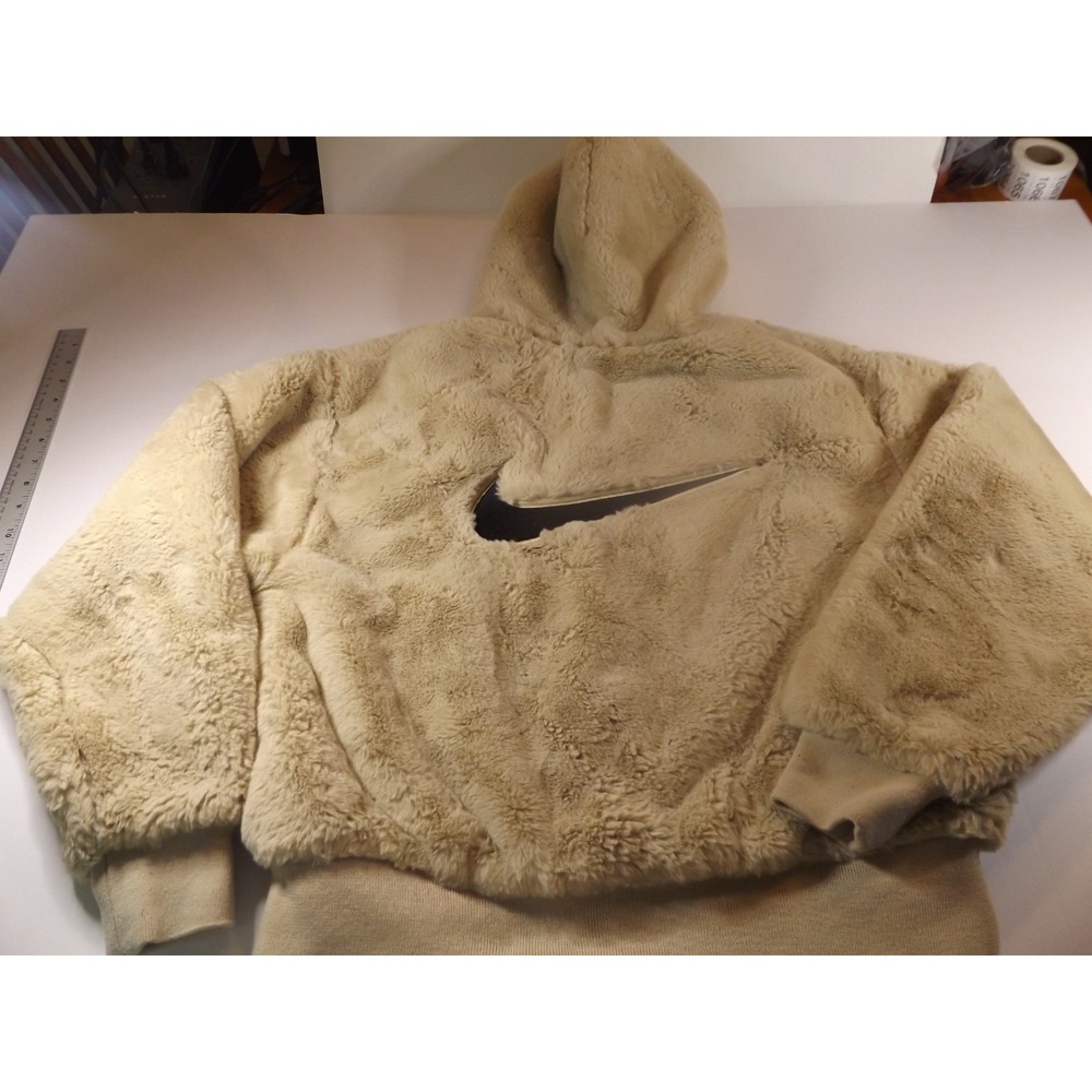 Nike Sportswear Plush Faux Fur Hooded Jacket, Size M